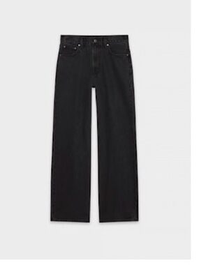 Aritzia Black Farrah Wide-Leg Jeans